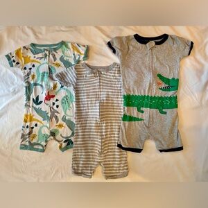 Kids One-Piece Pajamas - Set of 3 - Carters - 4T